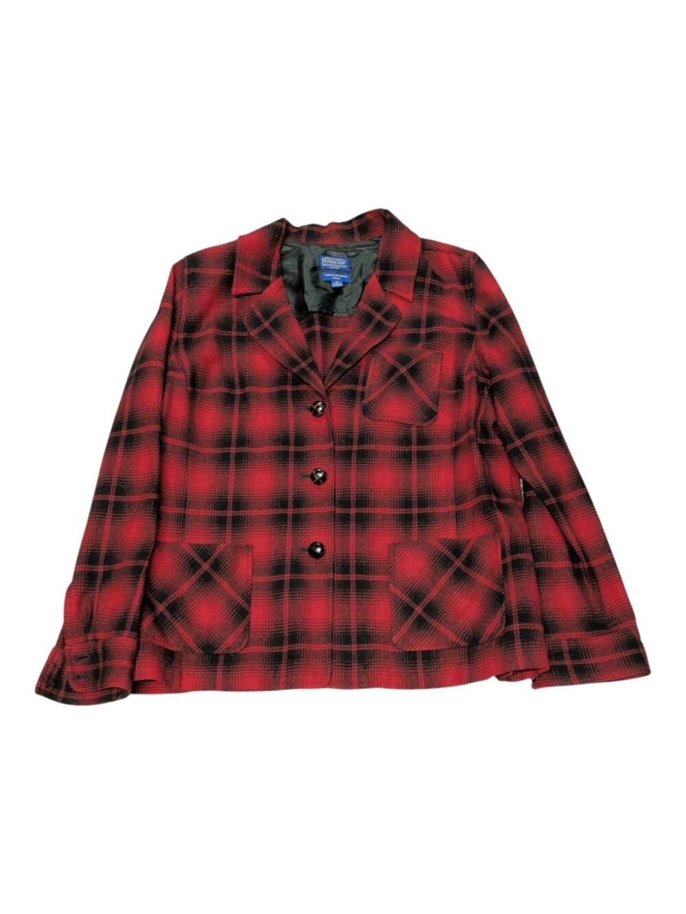 Pendleton Plaid Wool Shirt Jacket Shacket
